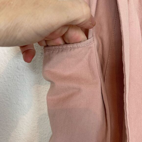 Sadie & Love Belted A-line cotton skirt w/ elastic paper bag waist & pockets - Picture 4 of 9